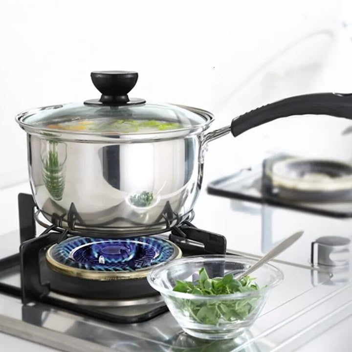 3 piece induction cookware set with glass lids