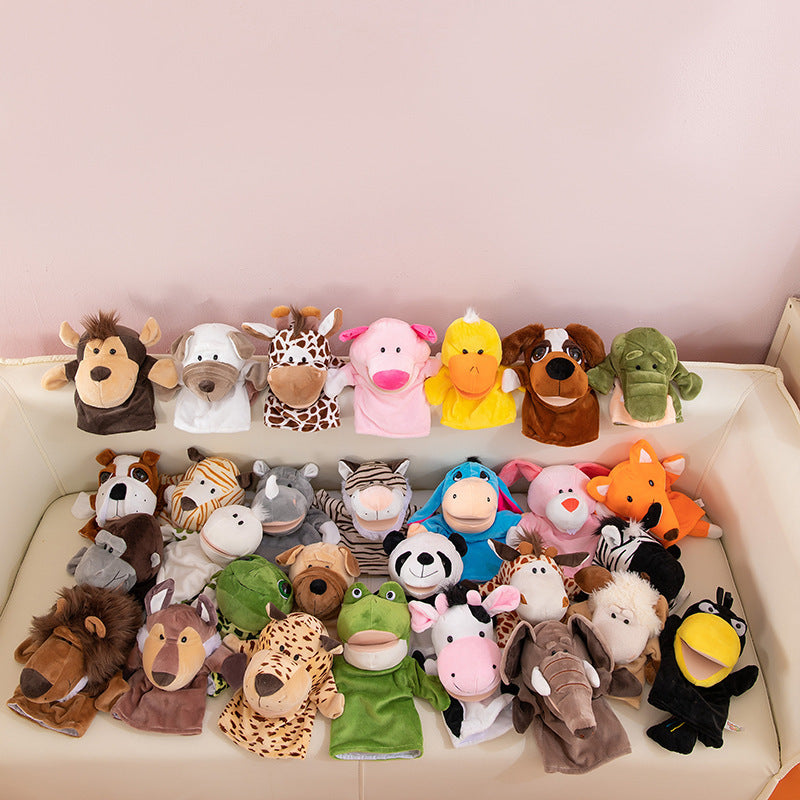 Open-mouthed animal puppets