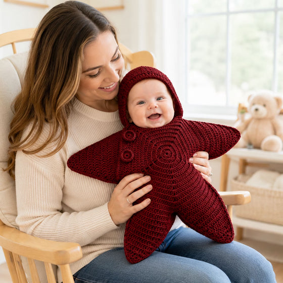 Knitted Baby Sleeping Bag Thickened Fleece Swaddle product image 1