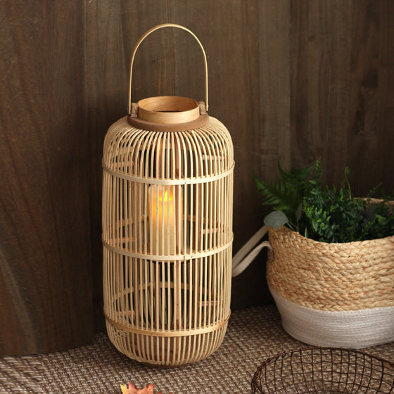 Bamboo-woven hand-held lantern Garden & Outdoor product image 2