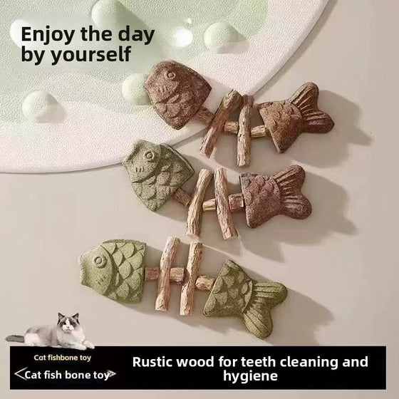 Catnip Fish Bone Chew Toy for Dental Play Accessories product image 4