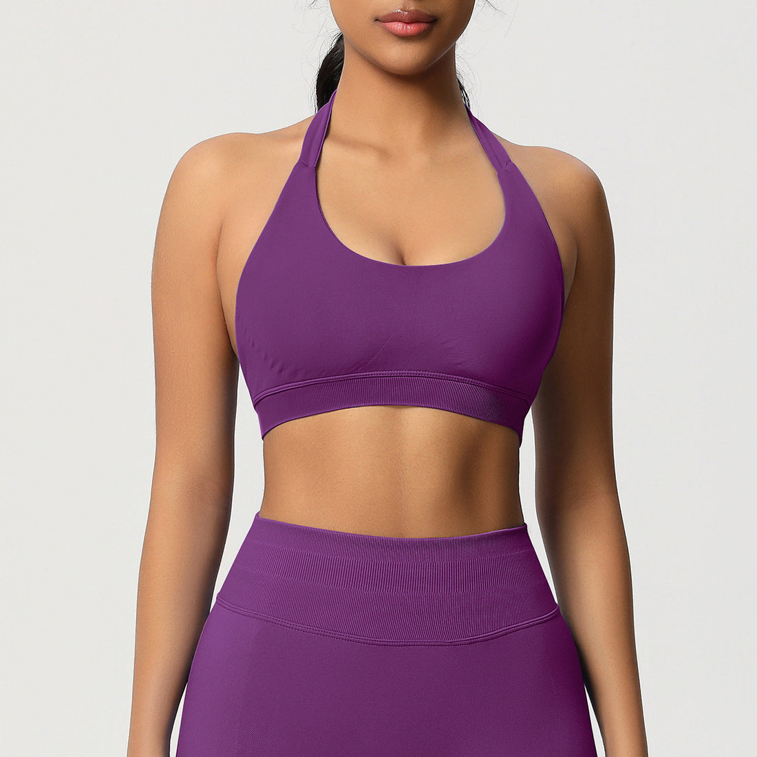 Women's seamless strappy back sports bra and leggings, photo 8