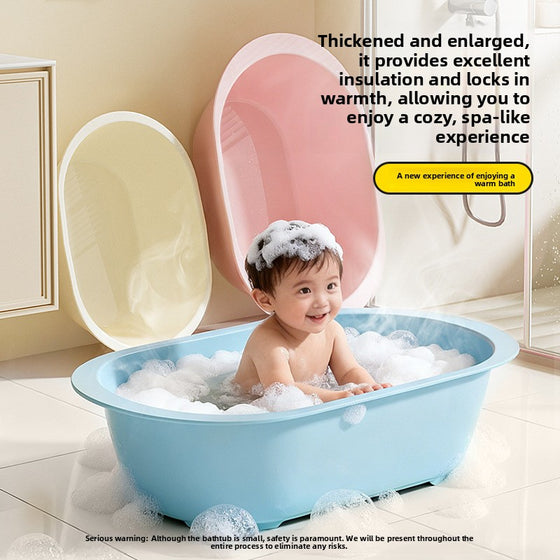 Thickened Non-Slip Plastic Baby Bathtub Long Shaped Children Bath Basin
