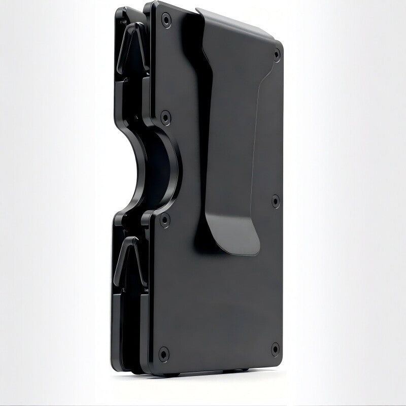 Creative Aluminum Alloy RFID Blocking Card Holder Large Capacity Anti-Theft Metal Wallet