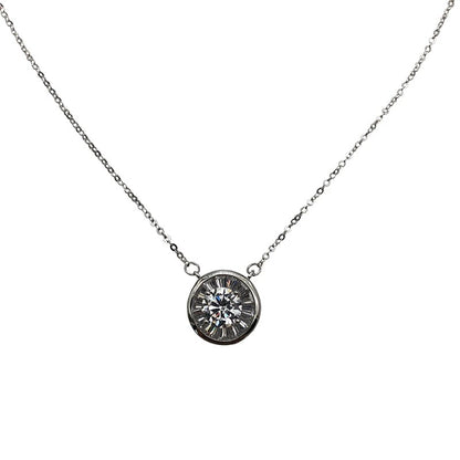 Zircon Necklace, Circle Necklace, Choker Necklace