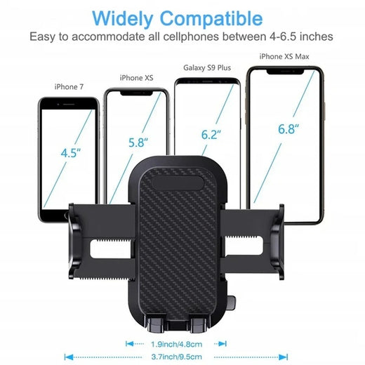 Suction cup base of windshield car phone holder close-up