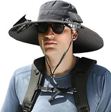 Solar Fan UV Hat, solar panel detail