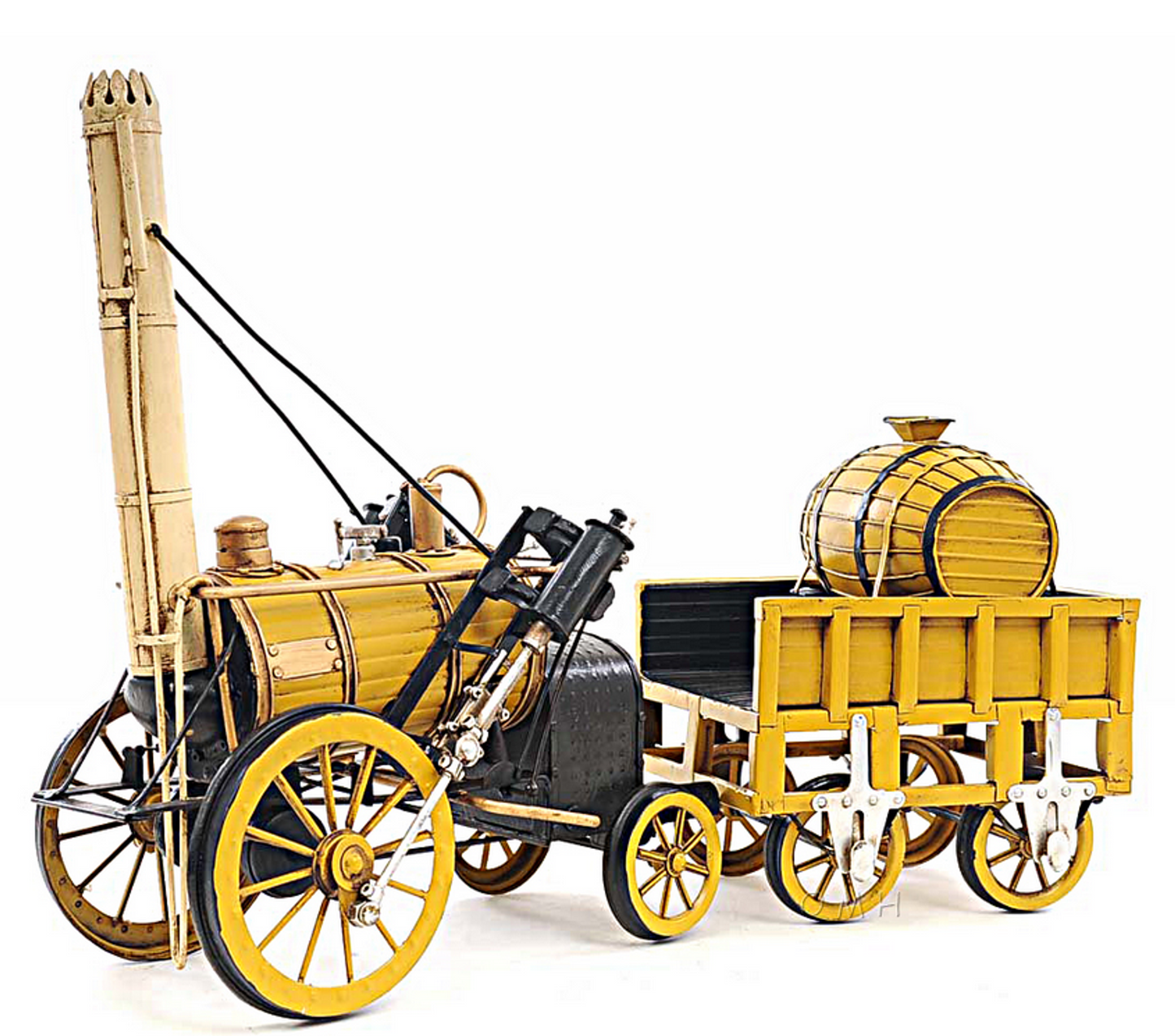 1829 Stephenson Rocket Steam Locomotive Model, Yellow