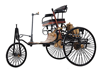 1886 Mercedes Benz Model 1 Replica Car, Yellow & Black