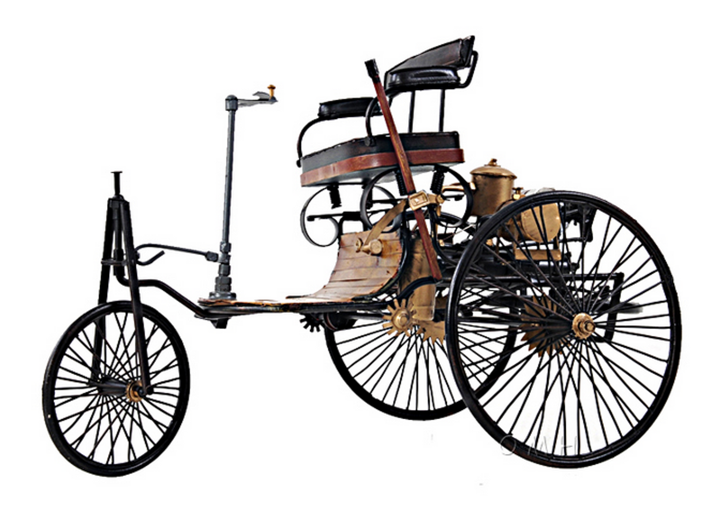 1886 Mercedes Benz Model 1 Replica Car, Yellow & Black
