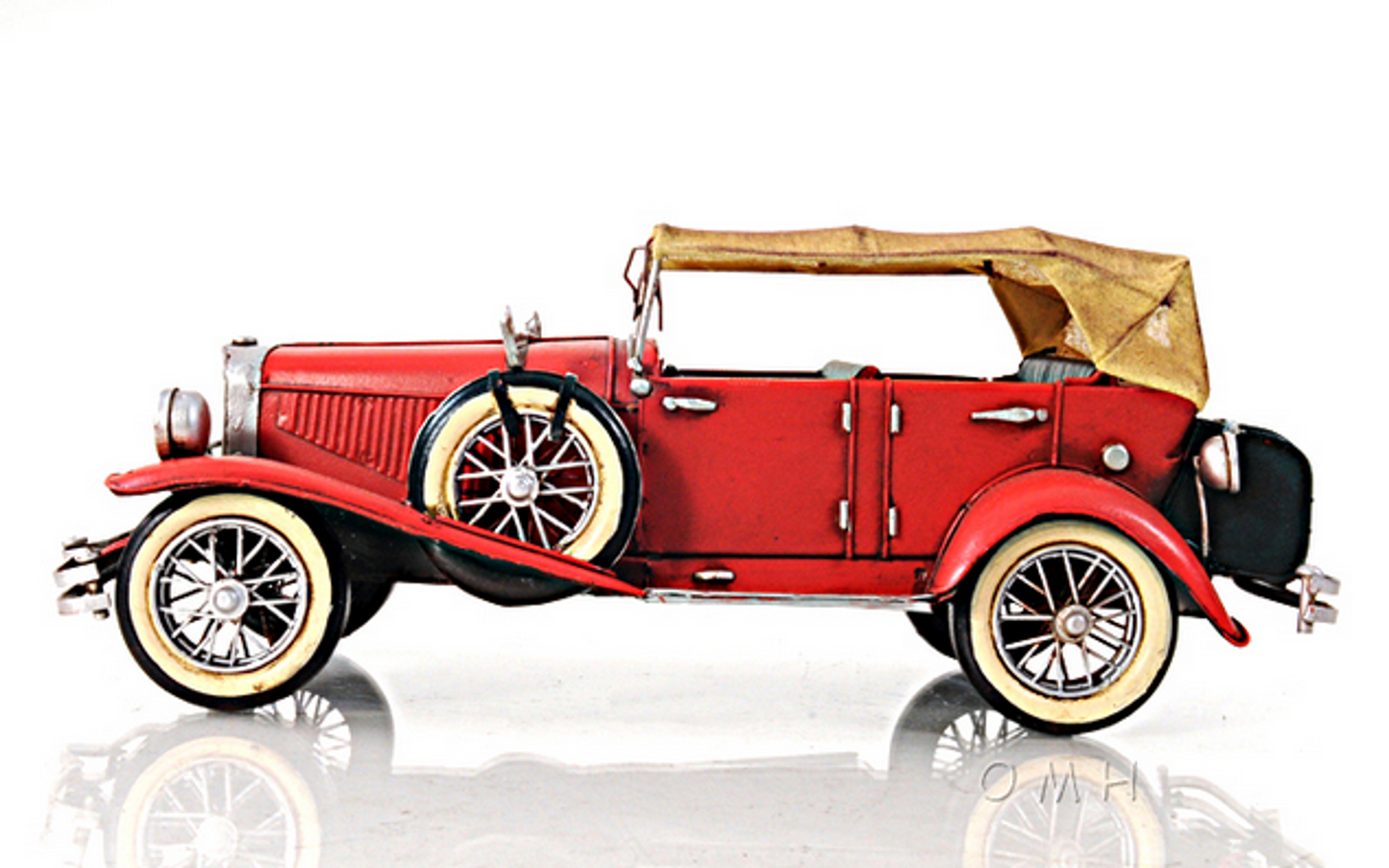 1933 Duesenberg J Convertible Coupe Model, Red - 1:12 Scale