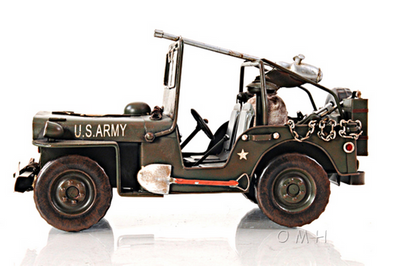 1940 Willys Overland Jeep Model, Green - 1:12 Scale