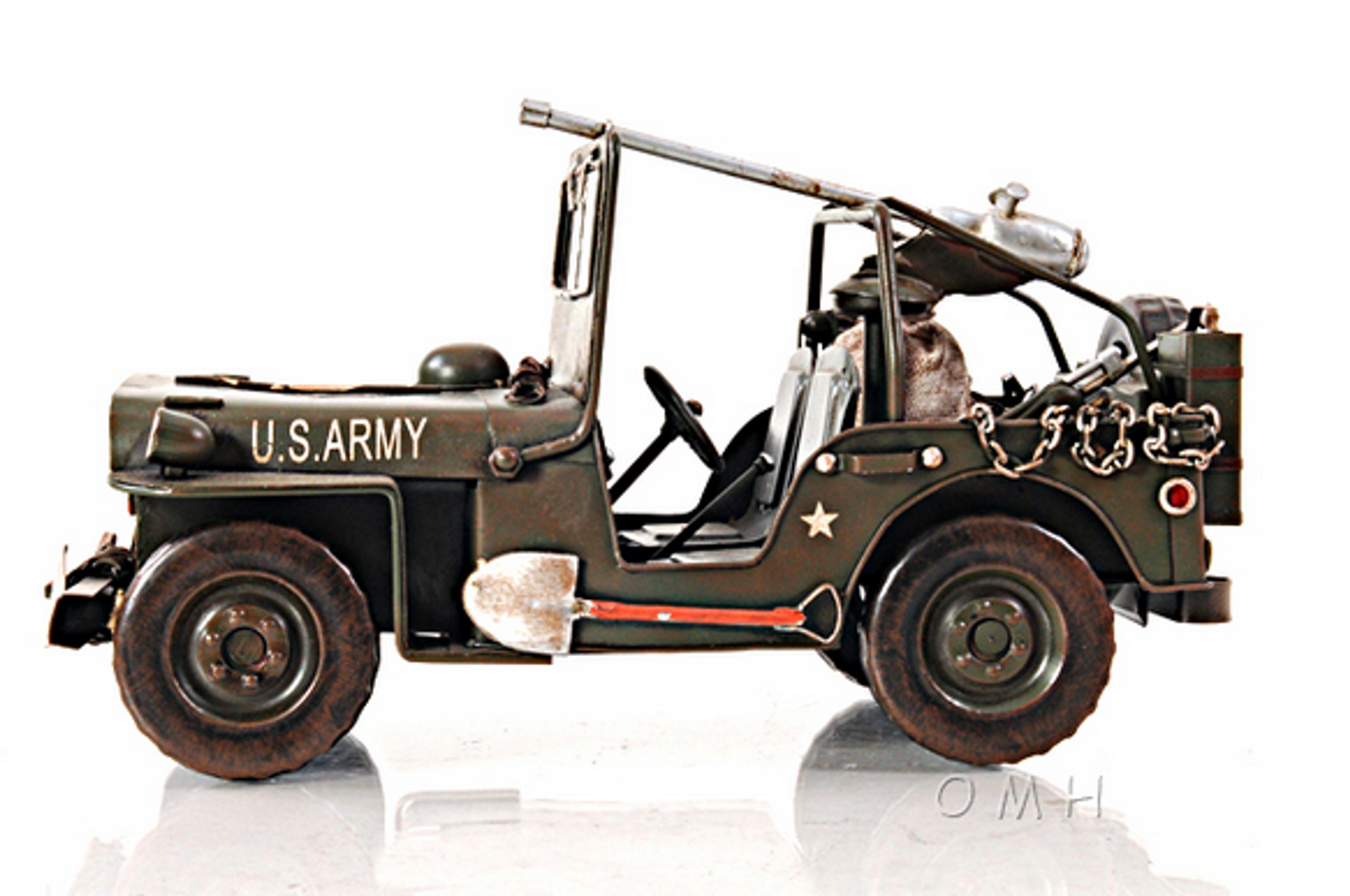 1940 Willys Overland Jeep Model, Green - 1:12 Scale