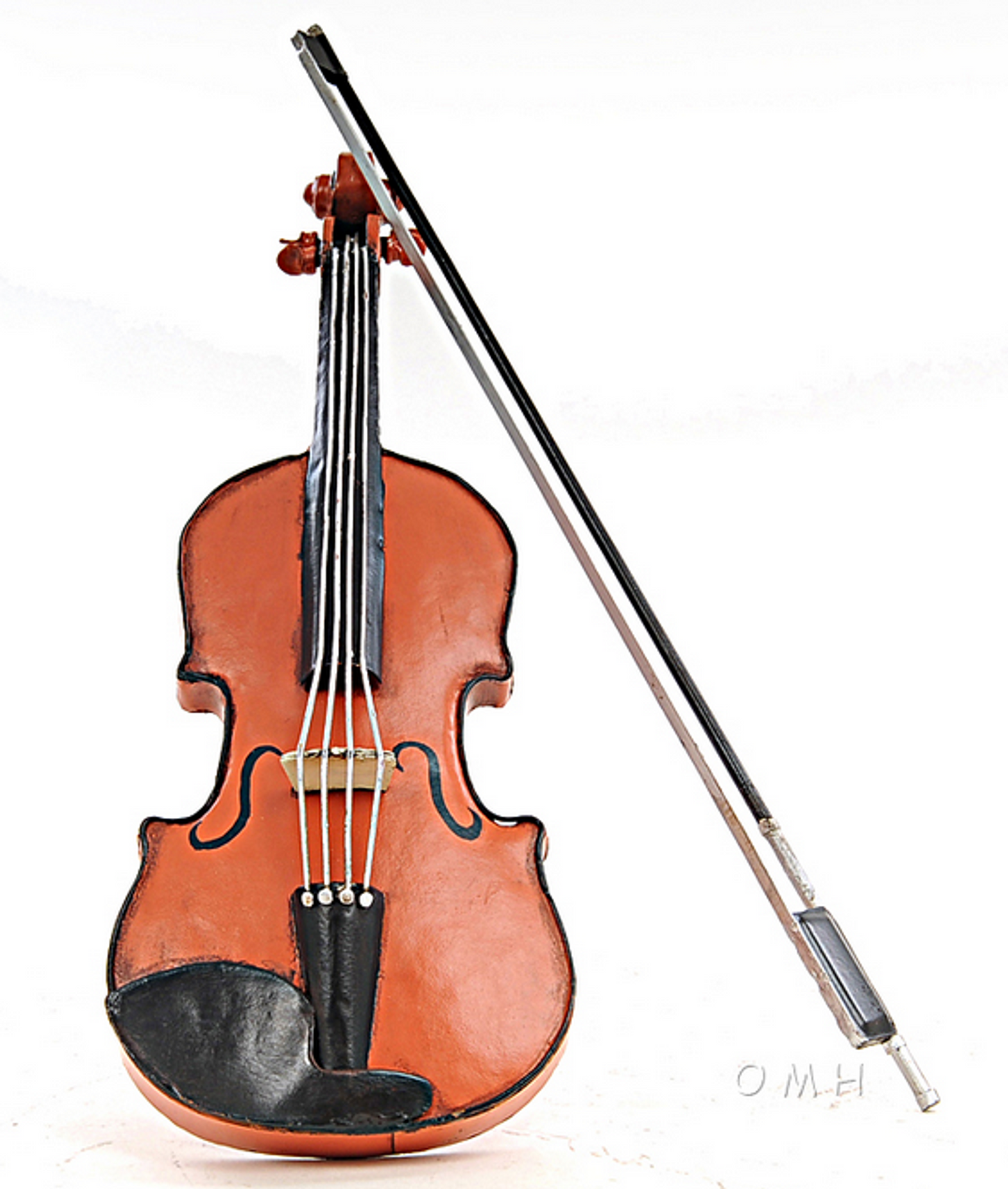 Vintage Violin Replica Model, Orange - 1:2 Scale