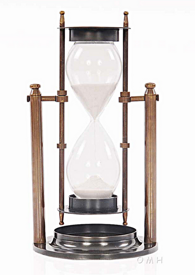 Brass Revolving Hourglass