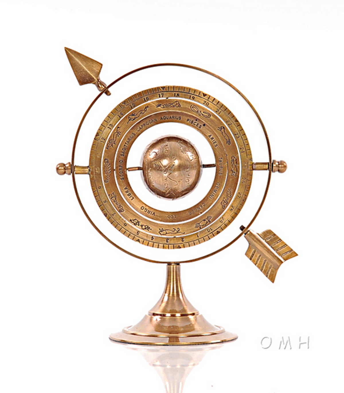 Brass Armillary Globe Decor