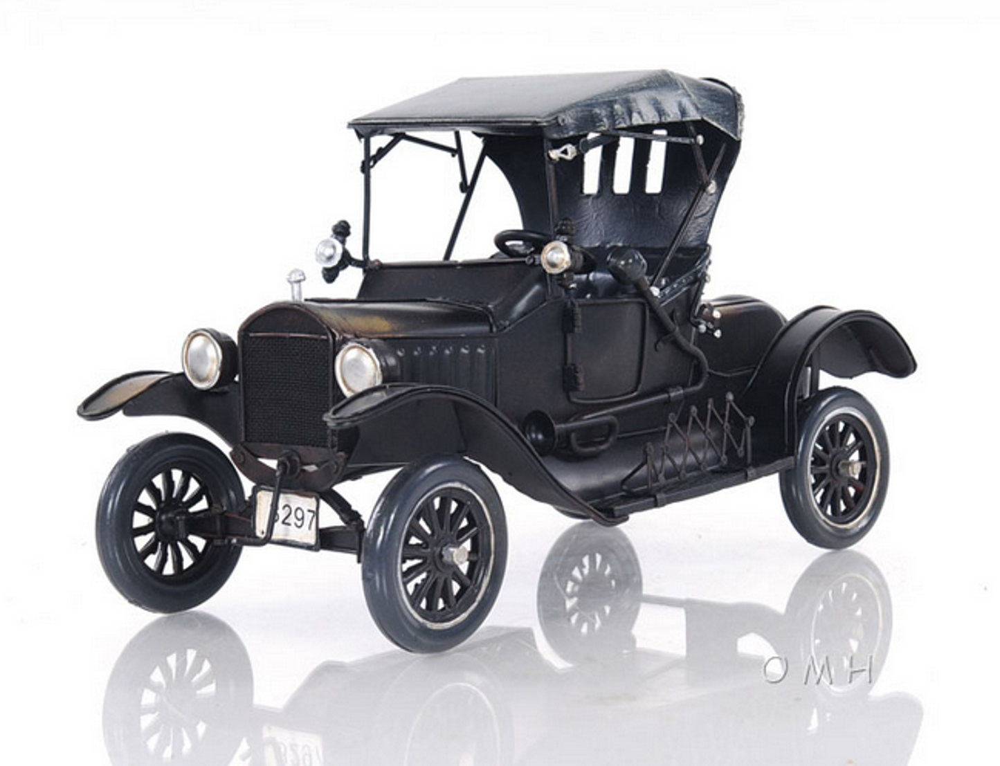 Black Ford Model T Tin Lizzie Scale Model Car