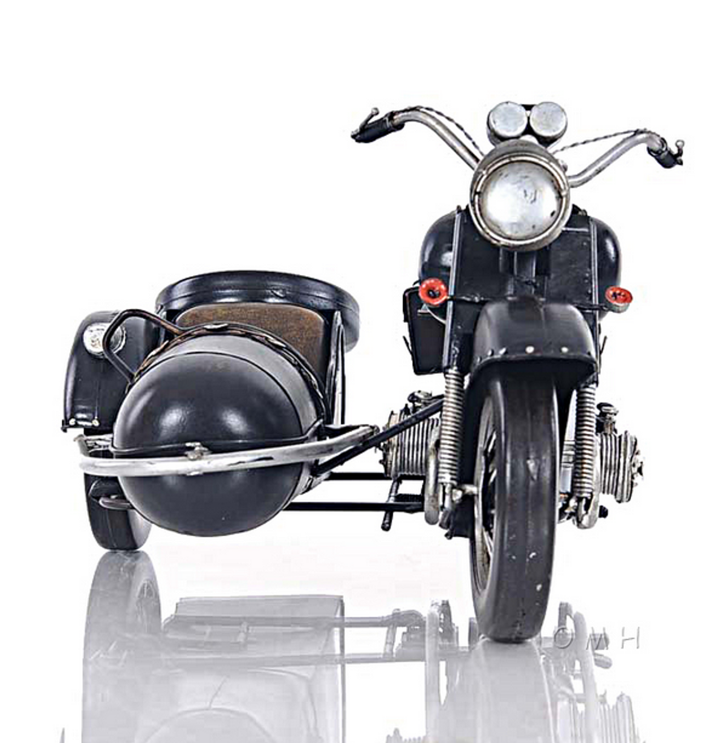 Vintage BMW R75 Motorcycle and Sidecar Scale Model