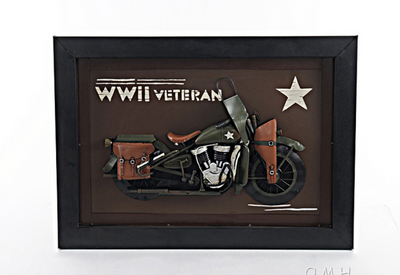 WWII Harley-Davidson XA Motorcycle 3D Wall Art