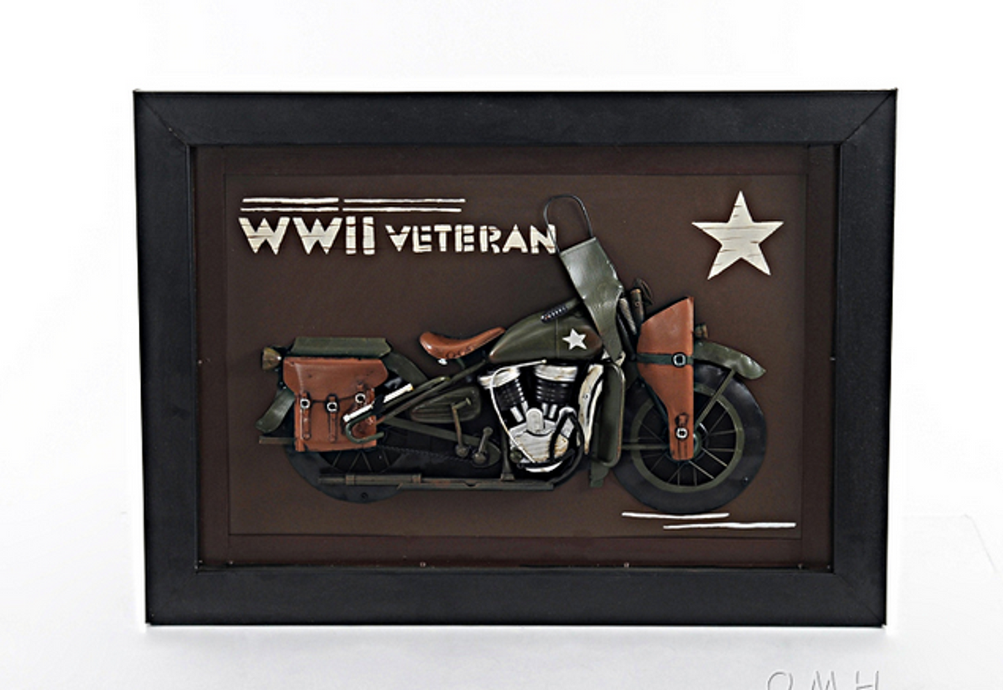 WWII Harley-Davidson XA Motorcycle 3D Wall Art