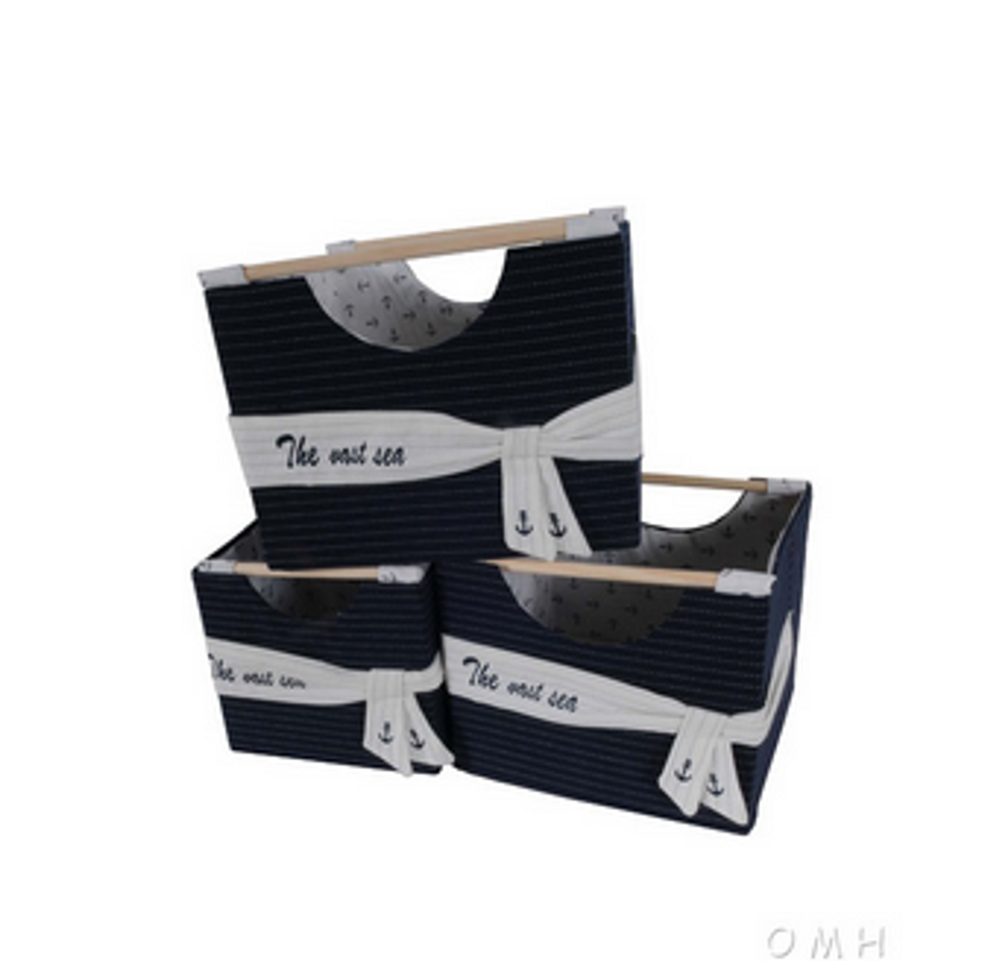 Anne Home Set of 3 Foldable Fabric Baskets