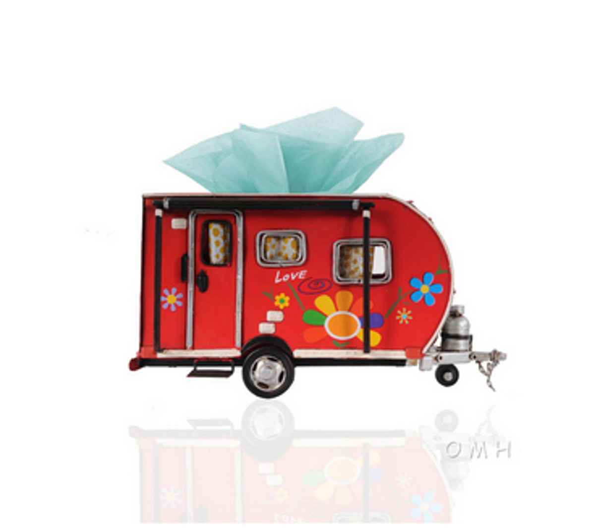 Red Camper Trailer Decorative Tissue Holder