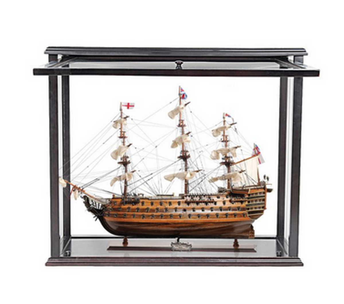H.M.S. Victory Midsize Model Ship with Access-Panel Case