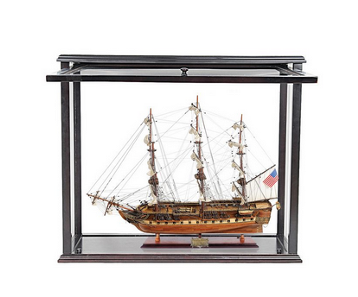 U.S.S. Constitution Midsize Model Ship with Access Panel Case
