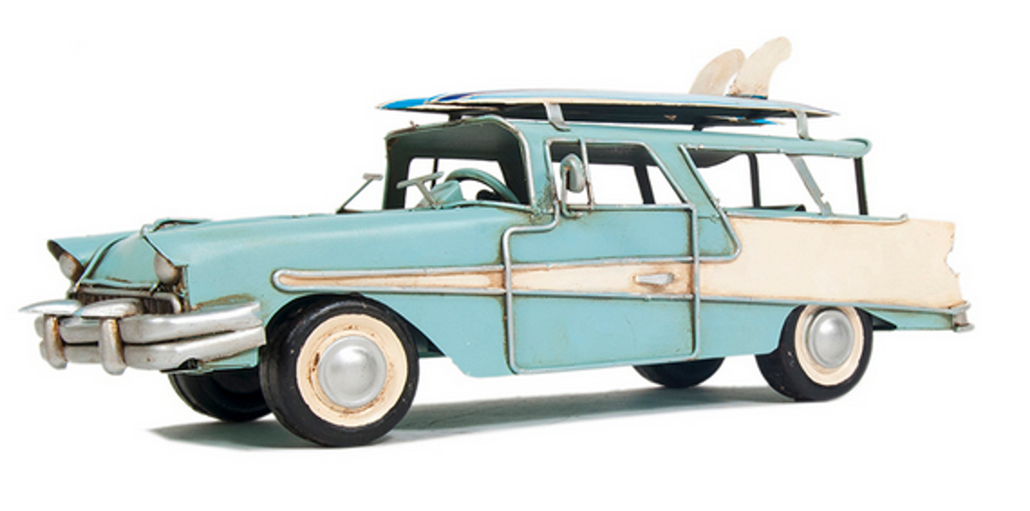 1957 Blue Ford Country Squire Model Station Wagon