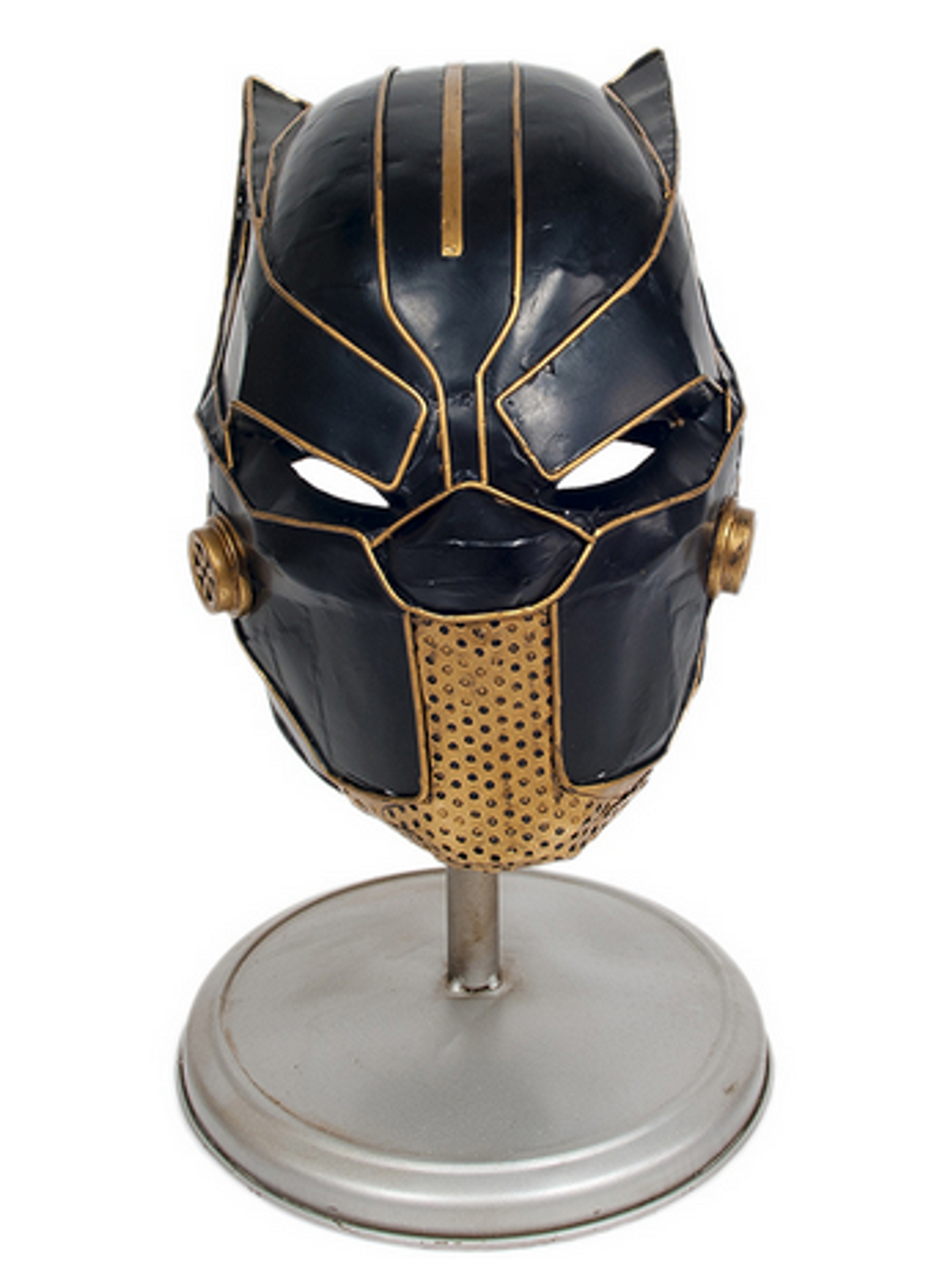 Panther-Inspired Metal Model Helmet
