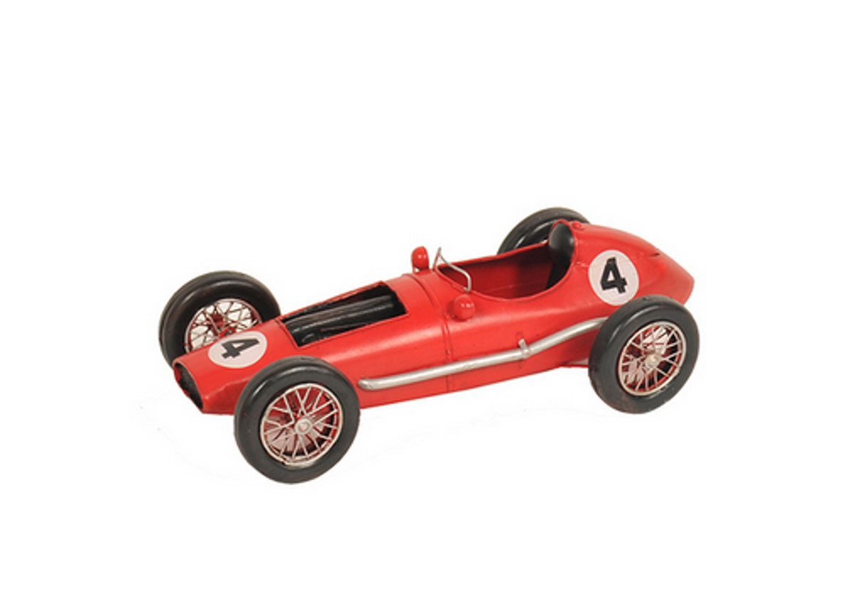 Handmade Tin 1958 Ferrari 246 F1 Scale Model Race Car
