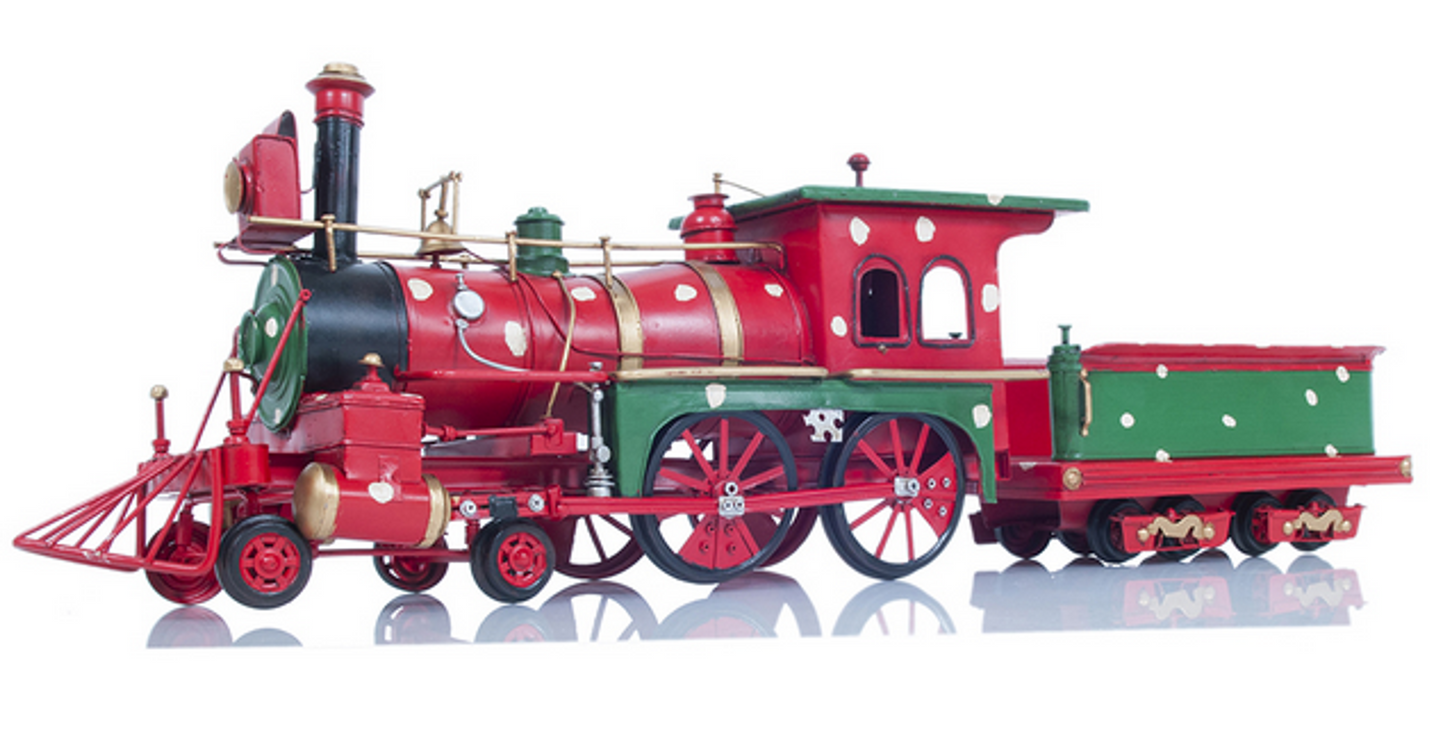 Handmade Tin Christmas Scale Model Train