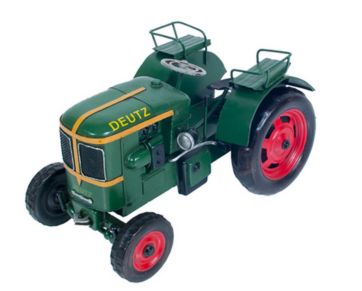 Handmade Tin Deutz F4L 514 Scale Model Tractor
