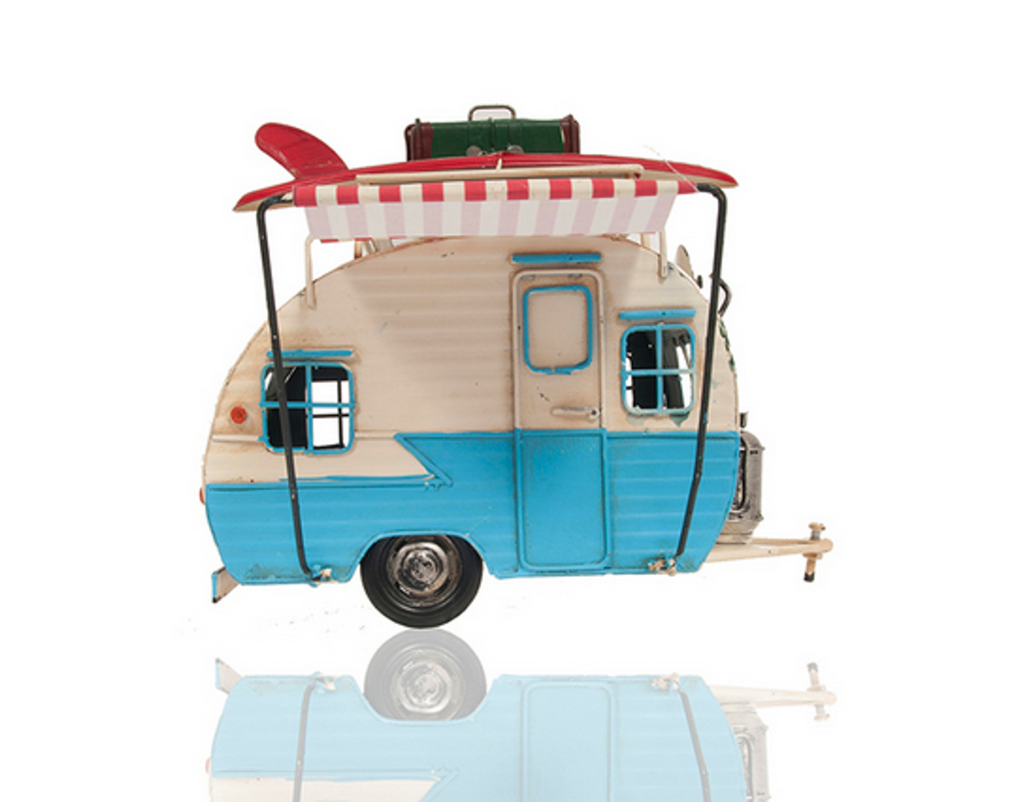 Handmade Tin Camper Decor Model Photo Frame & Bank