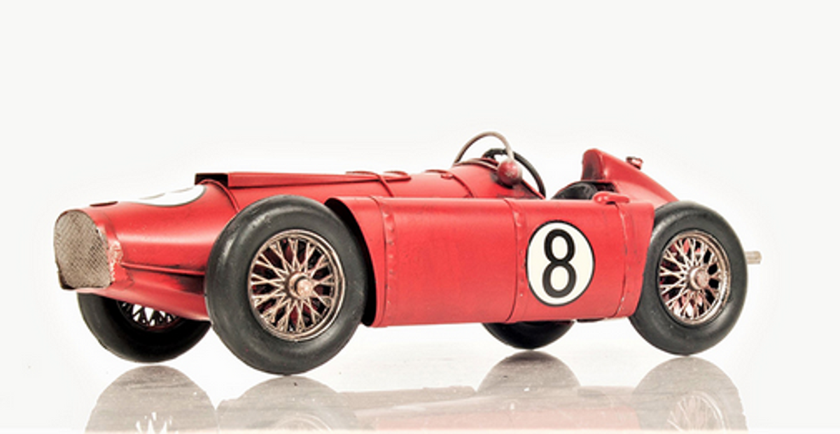 Handmade Tin 1954 Ferrari Lancia D50 Scale Model Race Car