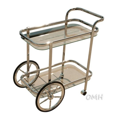 Anne Home Elegant Glass Serving Trolley