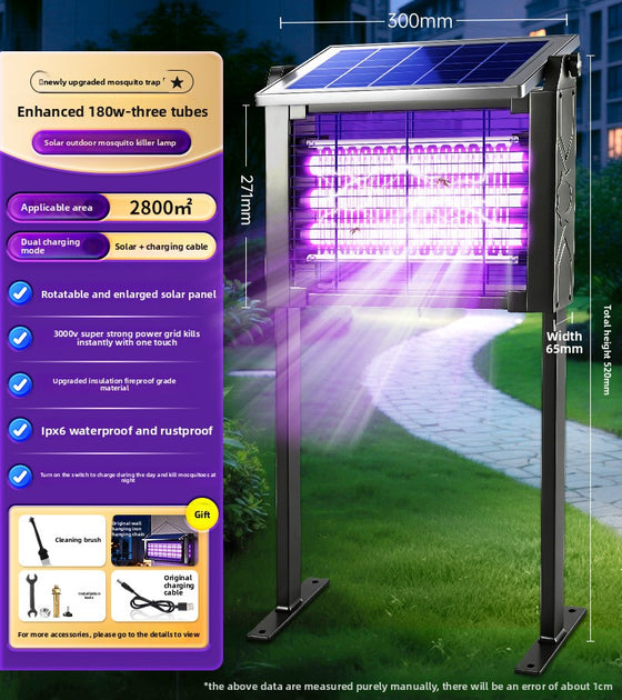 Solar Powered Mosquito Killer Lamp with Electric Grid Camping & Outdoor Gear product image 6