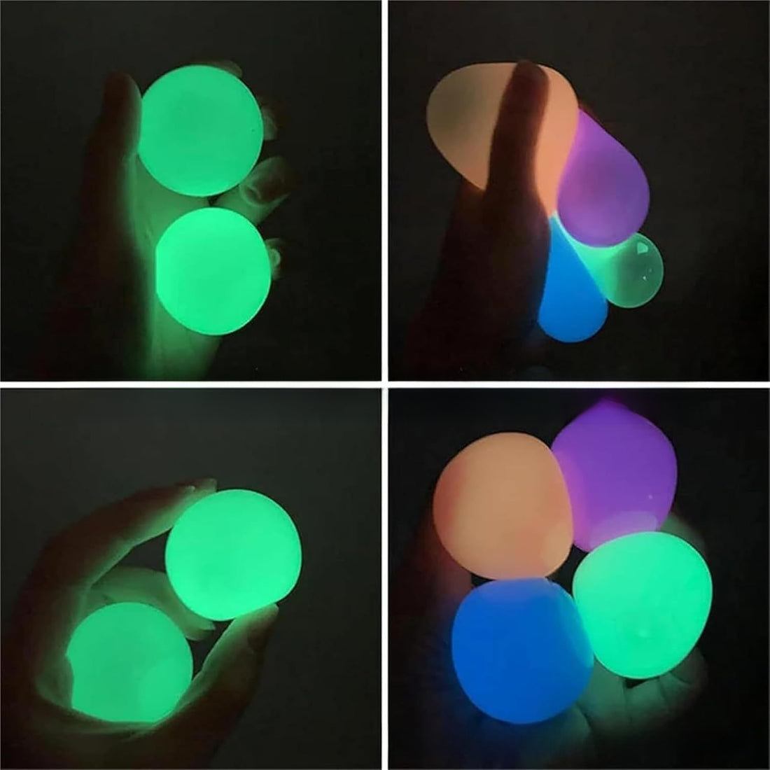 Glow-in-the-dark sticky squeeze balls stuck to a ceiling, photo 5