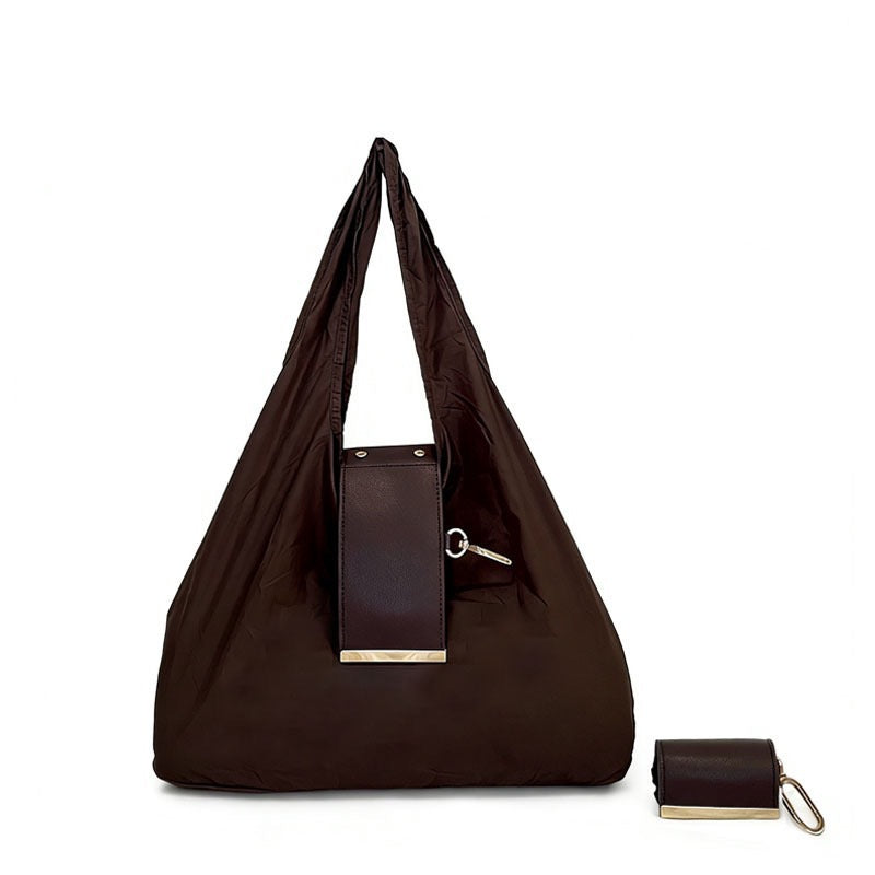 Foldable waterproof nylon shopping bag