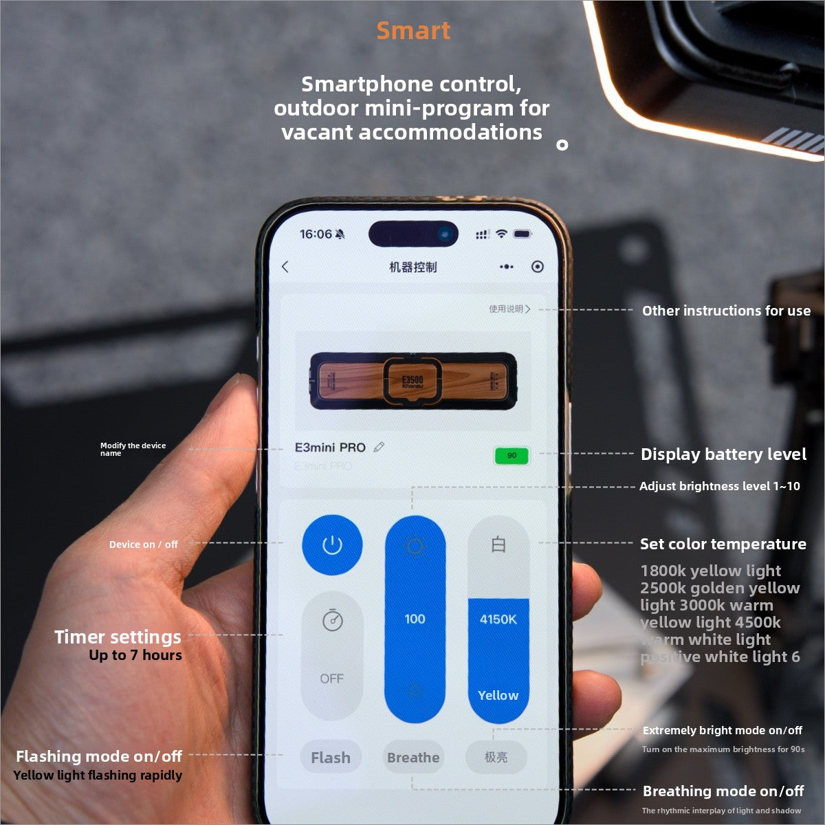 Khonsu E3Mini Pro Smart Card Camping Light