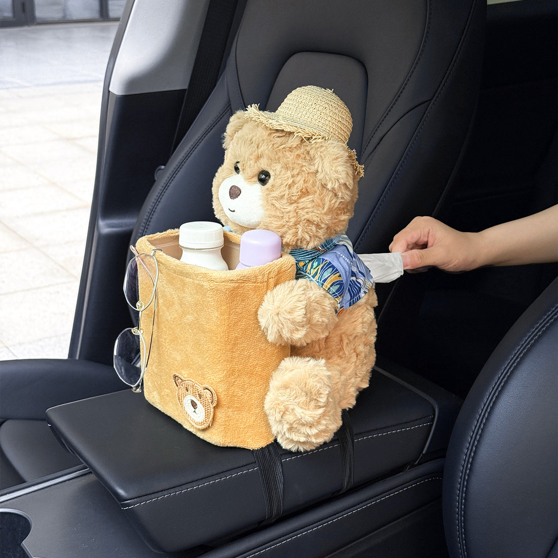 2-in-1 Car Tissue Box and Trash Can