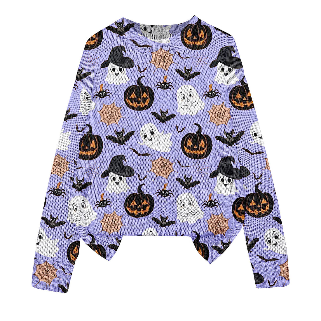 3D Print Halloween Round Neck Knitted Sweater