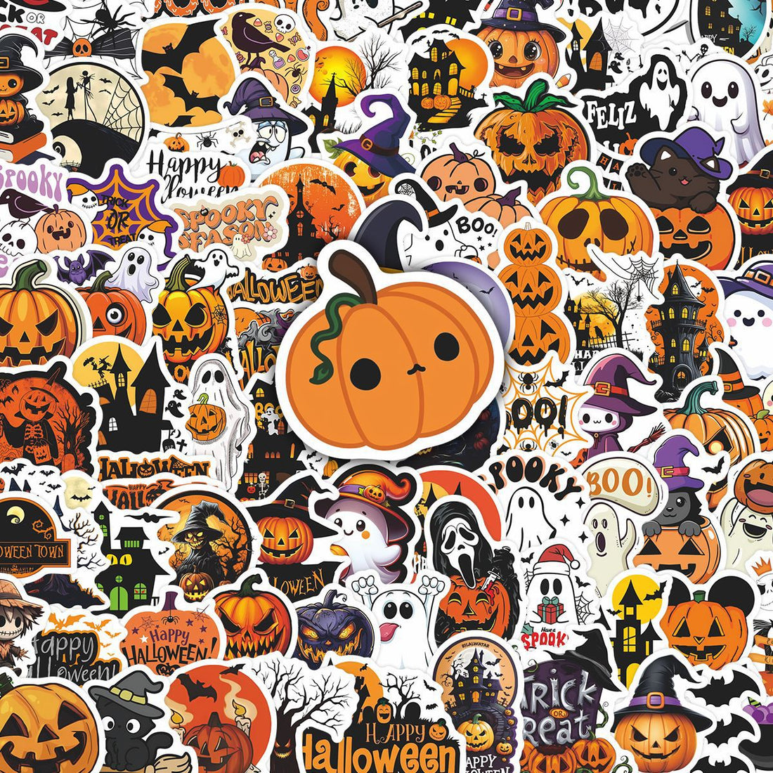 100 pumpkin hand account diy stickers notebook Halloween decoration stickers
