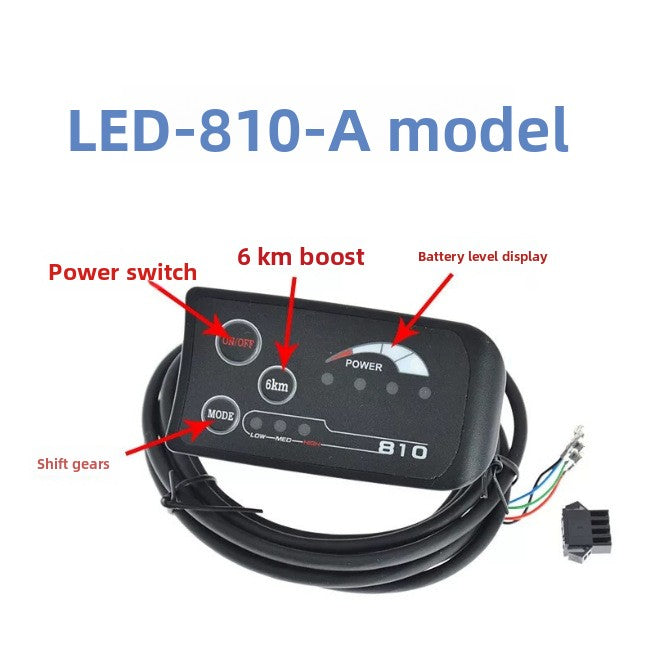810 LED Display Instrument with Gear Shift