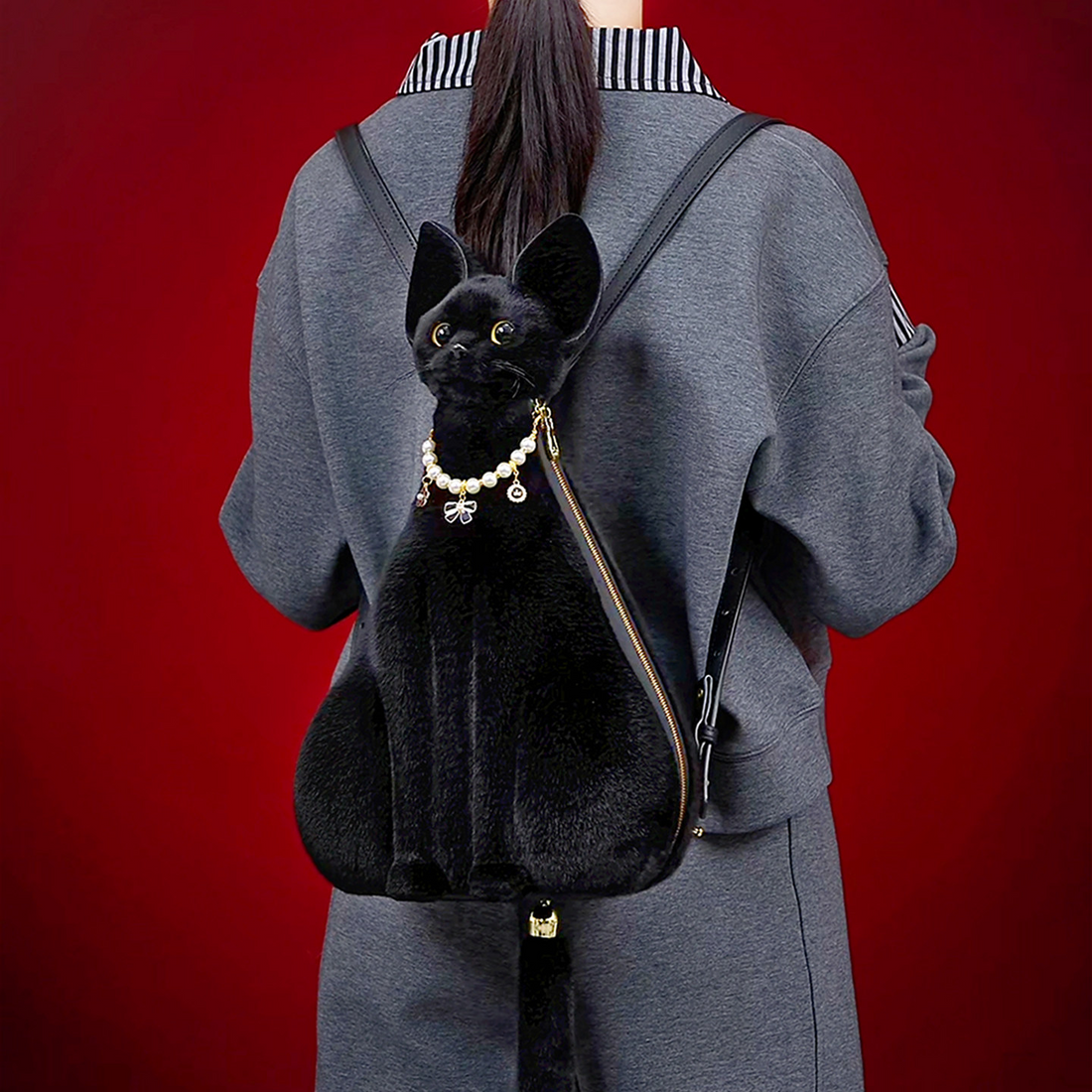 Realistic Cat Backpack product image 3