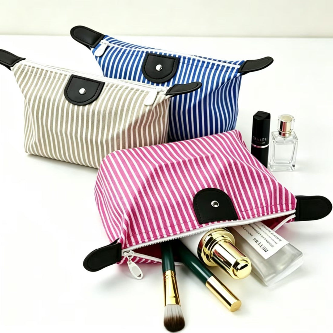 Striped Dumpling Bag