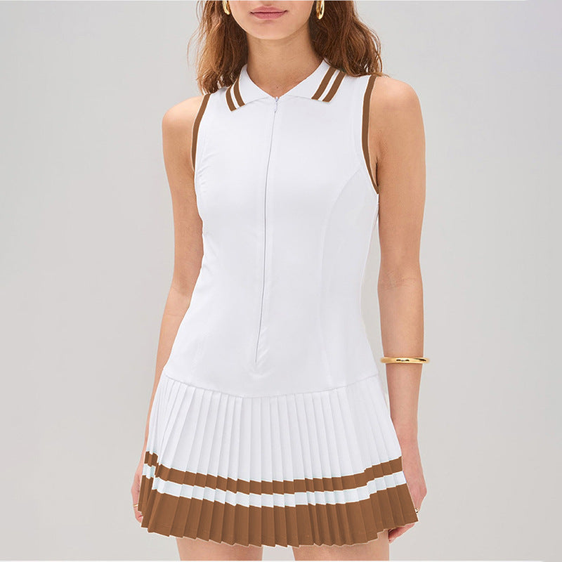 Womens Quick-Dry Pleated Tennis Dress