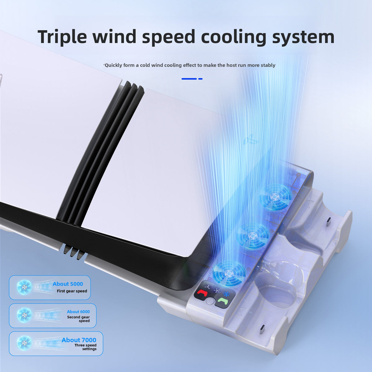 PS5 Controller Charging Cooling Stand