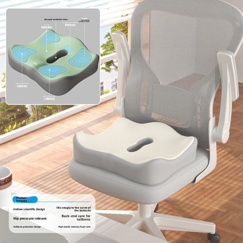 Coccyx Support Memory Foam Seat Cushion with Lumbar Pillow
