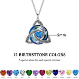Celtic Knot Birthstone Necklace